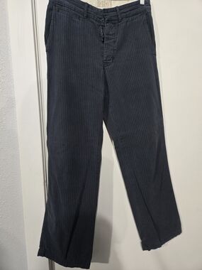 American Eagle Outfitters Navy Pinstripe Chinos